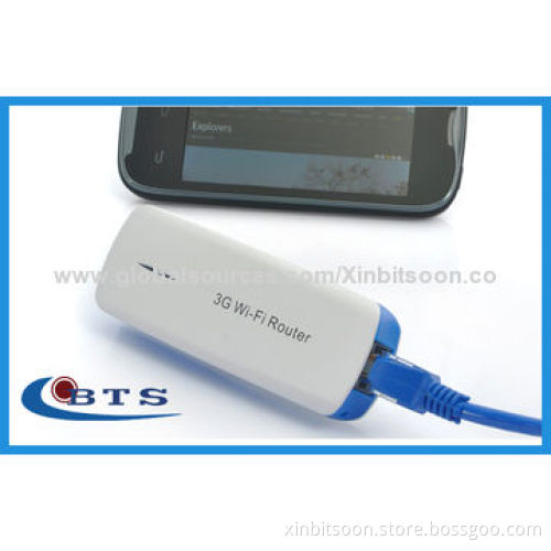 Low Price, Pocket Wi-fi, 3G Wireless Router with Power Bank 1,800mAh Li-polymer Battery